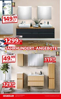 Bad-Spiegelschrank im Segmüller Prospekt "100 JAHRE SEGMÜLLER" mit 48 Seiten (München)