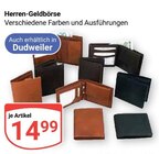 Herren-Geldbörse Angebote bei GLOBUS Saarbrücken für 14,99 €