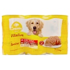 Terrines pour chiens - CARREFOUR COMPANINO VITALIVE en promo chez Carrefour Terrines pour chiens - CARREFOUR COMPANINO VITALIVE dans le catalogue Carrefour