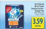 All-in-1 Power Complete Geschirr-Reiniger Tabs Angebote von Gut & Günstig bei diska Chemnitz für 3,59 €