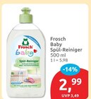 Baby Spül-Reiniger im Angebot bei budni in Seevetal Baby Spül-Reiniger Angebote von Frosch bei budni Seevetal für 2,99 €