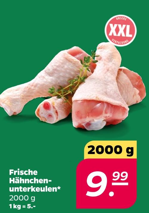 Frische Hähnchenunterkeulen