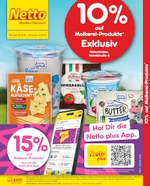 Netto Marken-Discount Prospekt 10% auf Molkerei-Produkte mit 2 Seiten