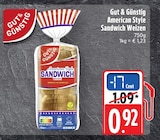 American Style Sandwich Weizen bei EDEKA im Prospekt "" für 0,92 €