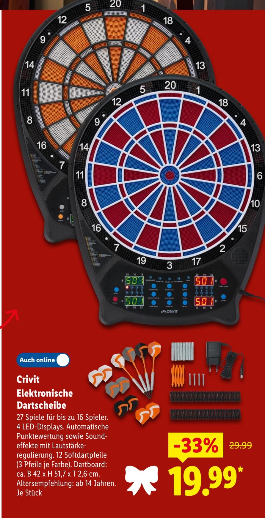 Elektronische Dartscheibe