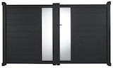 Portail aluminium battant gris anthracite "Olinda" - L. 3 x H. 1,70 m à Brico Dépôt dans Carsix Portail aluminium battant gris anthracite "Olinda" - L. 3 x H. 1,70 m à Brico Dépôt dans Carsix