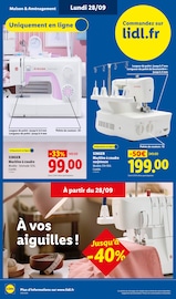 Promos Machine À Coudre dans le catalogue "Économisez tout de suite !!" de Lidl à la page 42 Promos Machine À Coudre dans le catalogue "Économisez tout de suite !!" de Lidl à la page 42