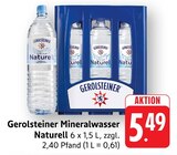 Mineralwasser Naturell im Angebot bei E center in Homburg Mineralwasser Naturell Angebote von Gerolsteiner bei E center Homburg für 5,49 €