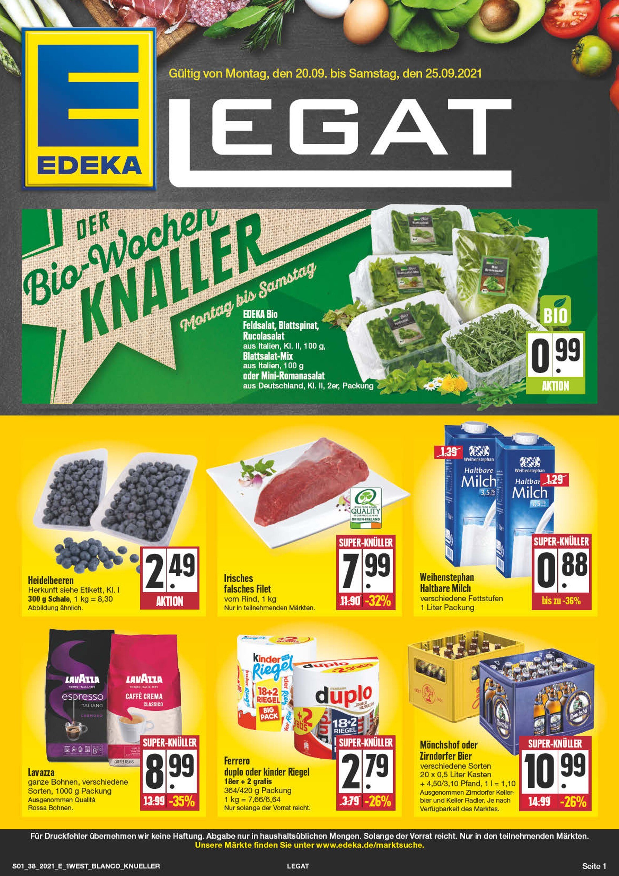 EDEKA Prospekt für Theisseil mit 36 Seiten EDEKA Prospekt für Theisseil: "Wir lieben Lebensmittel!", 36 Seiten, 20.09.2021 - 25.09.2021
