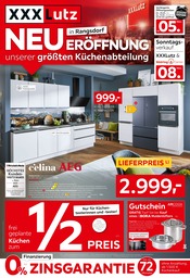 Küchenmöbel Angebote im Prospekt "NEUERÖFFNUNG unserer größten Küchenabteilung in Rangsdorf" von XXXLutz Möbelhäuser auf Seite 1
