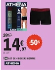 Lot de 4 boxers homme - ATHENA dans le catalogue E.Leclerc