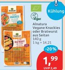 Vegane Knackies von Alnatura für 1,99 € bei budni im Angebot Vegane Knackies von Alnatura im aktuellen budni Prospekt