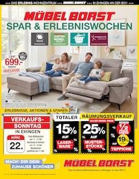 Möbel Borst Prospekt: "SPAR- & ERLEBNISWOCHEN", 12 Seiten, 18.03.2026 - 22.03.2026