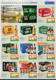 Bier im aktuellen Getränke A-Z Prospekt (Eberswalde) Bier im Getränke A-Z Prospekt "DIE GETRÄNKEKÖNNER" mit 4 Seiten (Eberswalde)