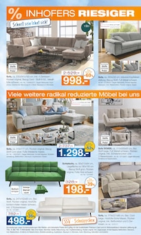 Couch im Möbel Inhofer Prospekt "Wohntrends zum Mitnehmen" mit 12 Seiten (Augsburg)