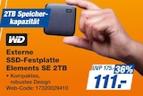 Externe SSD-Festplatte Elements SE 2TB im Angebot bei expert in Straubing Externe SSD-Festplatte Elements SE 2TB Angebote von WD bei expert Straubing für 111,00 €