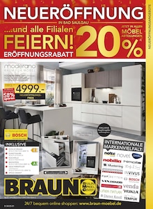 BRAUN Möbel-Center Prospekt NEUERÖFFNUNG mit 24 Seiten
