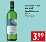 Gutedel Qualitätswein bei famila Nordost im Schleswig Prospekt für 3,99 €