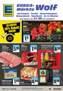 EDEKA Prospekt für Recke mit 24 Seiten EDEKA Prospekt für Recke: Aktuelle Angebote, 24 Seiten, 17.01.2022 - 22.01.2022