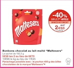 Bonbons chocolat au lait malté - Maltesers à 2,68 € dans le catalogue Monoprix