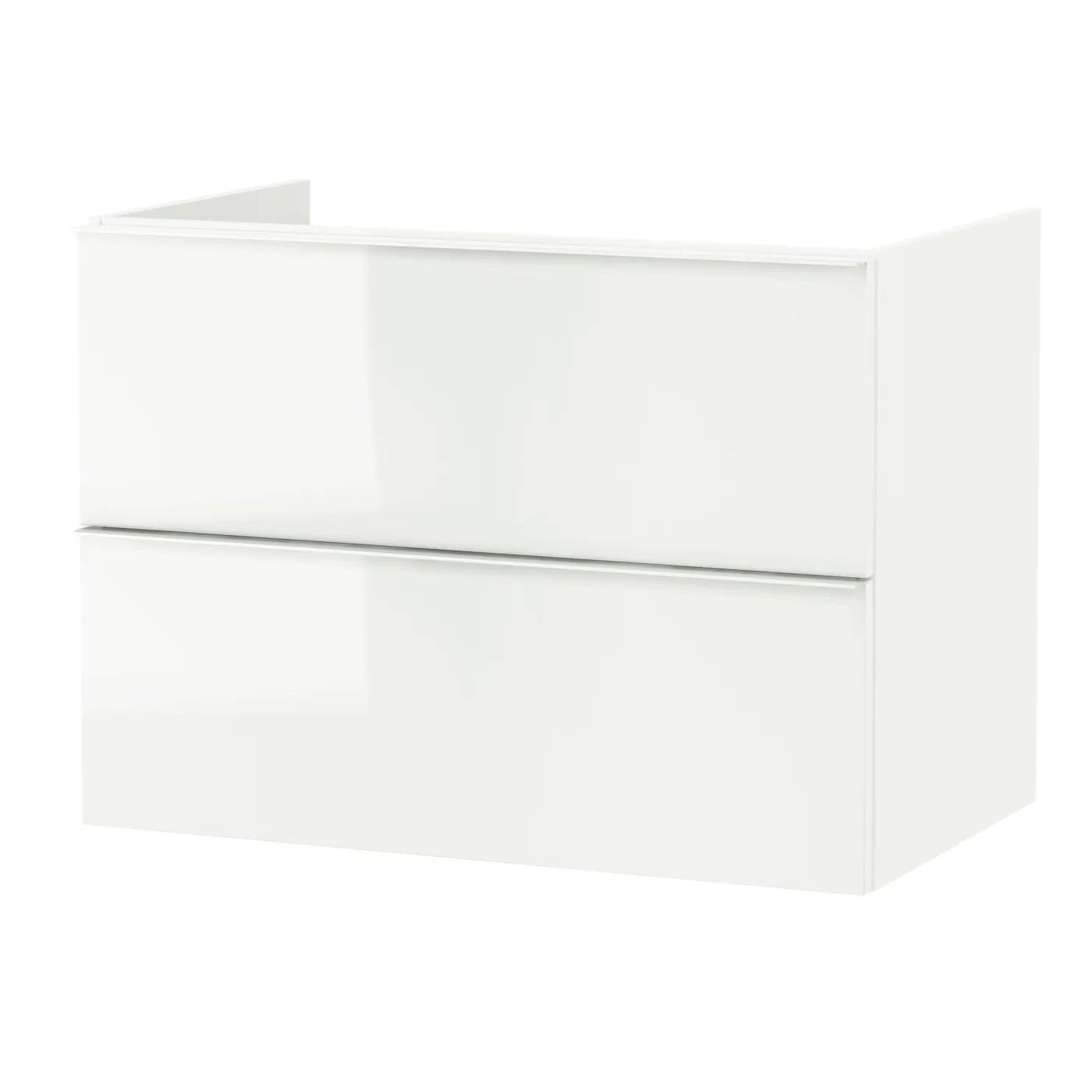 Waschbeckenschrank/2 Schubl. Hochglanz weiß 80x47x58 cm bei IKEA in Augsburg, Bay Waschbeckenschrank/2 Schubl. Hochglanz weiß 80x47x58 cm im Angebot bei IKEA Augsburg, Bay für 190,00 €