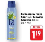 Deospray Fresh Sport im Angebot bei E center in Bietigheim-Bissingen Deospray Fresh Sport Angebote von Fa bei E center Bietigheim-Bissingen für 1,19 €