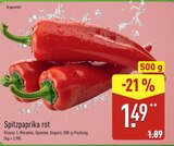 Spitzpaprika rot im aktuellen ALDI Nord Prospekt