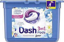 Lessive capsules parfum lotus & lys DASH Pods 3en1 - Géant Casino à Ris-Orangis Lessive capsules parfum lotus & lys DASH Pods 3en1 en promo chez Géant Casino Ris-Orangis à 5,13 €