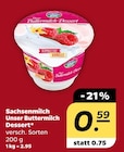 Unser Buttermilch Dessert Angebote von Sachsenmilch bei Netto mit dem Scottie Dresden für 0,59 €