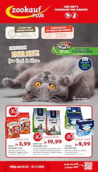 Katzenfutter im aktuellen Zookauf Prospekt (Hannover) Katzenfutter im Zookauf Prospekt "Herbstliche Highlights für Groß & Klein" mit 9 Seiten (Hannover)