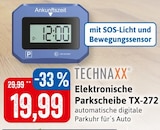 Elektronische Parkscheibe TX-272 im Angebot bei Kaufhaus Stolz in Cuxhaven Elektronische Parkscheibe TX-272 Angebote von TECHNAXX bei Kaufhaus Stolz Cuxhaven für 19,99 €