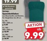 Aktuelles Jersey-Spannbettlaken Angebot bei Kaufland in Jena ab 9,99 €