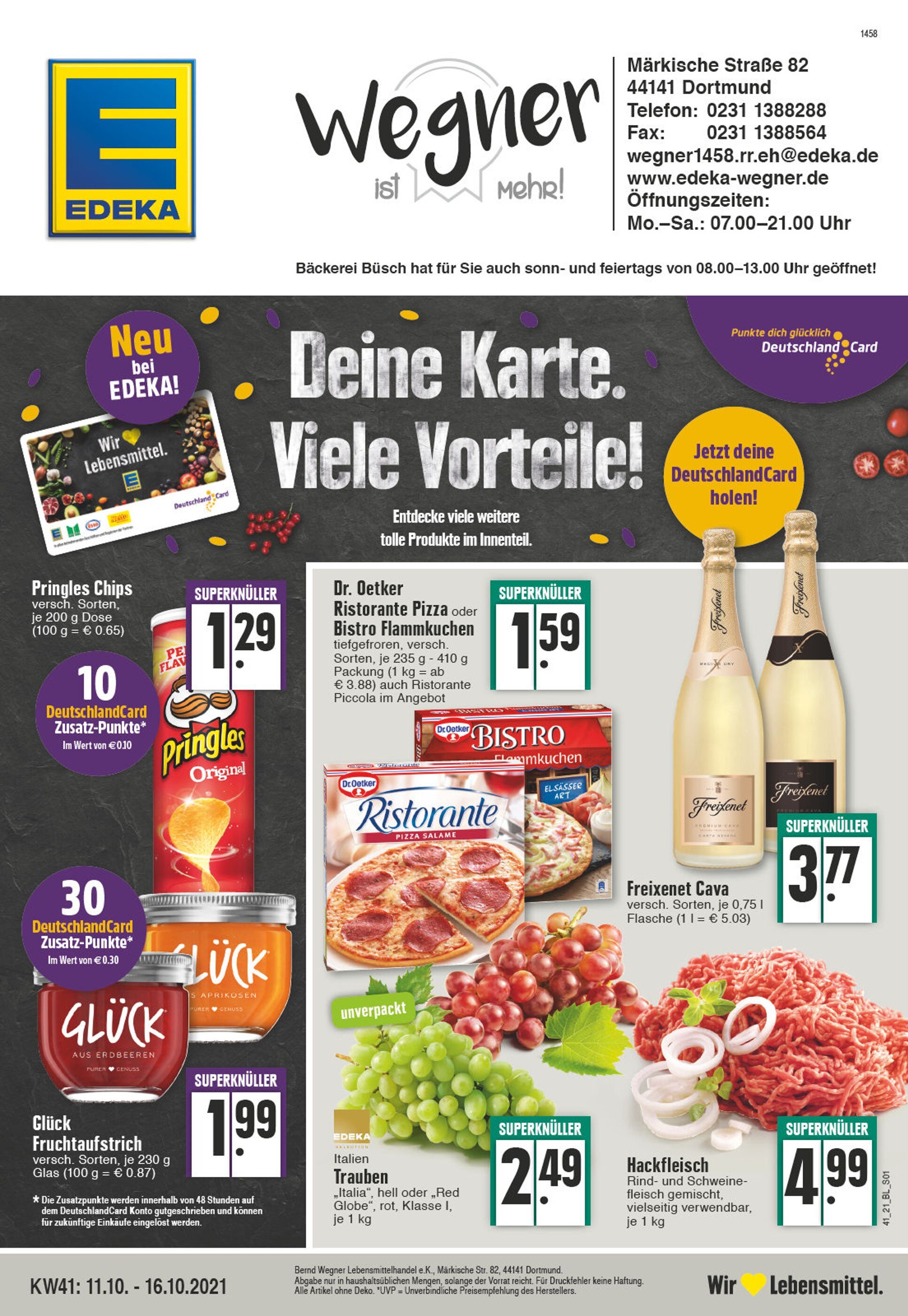 EDEKA Prospekt für Dortmund mit 24 Seiten EDEKA Prospekt für Dortmund: "Aktuelle Angebote", 24 Seiten, 11.10.2021 - 16.10.2021