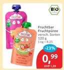 Fruchtpüree von Fruchtbar für 0,99 € bei budni im Angebot Fruchtpüree von Fruchtbar im aktuellen budni Prospekt