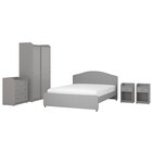 Aktuelles Schlafzimmermöbel 5er-Set Vissle grau 140x200 cm Angebot bei IKEA in Hannover ab 666,98 €