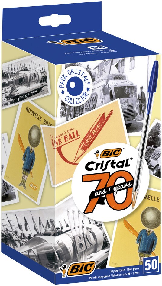 Bureau Vallée Aigremont - BOÎTE DE 50 STYLOS BILLE CRISTAL 70 ANS Promo BOÎTE DE 50 STYLOS BILLE CRISTAL 70 ANS dans le catalogue Bureau Vallée Équipez-vous comme des pros. à Aigremont