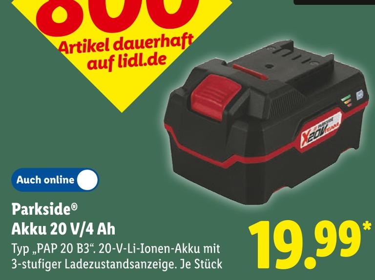 Akku 20 V/4 Ah
