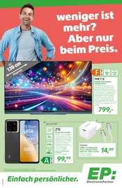 EP: Elektromärkte Prospekt der aktuellen Woche mit 12 Seiten, gültig von 30.10.2026 bis 14.11.2026, in Burghausen und Umgebung Aktueller EP: Elektromärkte Prospekt in Burghausen und Umgebung, "weniger ist mehr? Aber nur beim Preis." mit 12 Seiten, 30.10.2026 - 14.11.2026