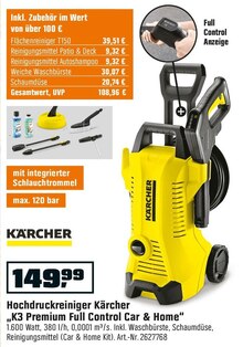 Hochdruckreiniger „K3 Premium Full Control Car & Home“ bei OBI in Cottbus Hochdruckreiniger „K3 Premium Full Control Car & Home“ im Angebot bei OBI Cottbus für 149,99 €
