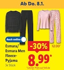 Men Fleece-Pyjama von Esmara im aktuellen Lidl Prospekt