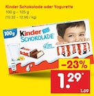 Schokolade Angebote von Kinder bei Netto Marken-Discount Bremen für 1,29 €