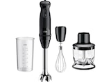 MultiQuick 5 MQ 50202M, leistungsstarker Pürierstab mit Zubehör-Set, 21 Geschwindigkeiten, Turbofunktion, Stabmixer Schwarz (1000 Watt, 350 ml Kompaktzerkleinerer, 600 Messbecher) im MediaMarkt Saturn Prospekt MultiQuick 5 MQ 50202M, leistungsstarker Pürierstab mit Zubehör-Set, 21 Geschwindigkeiten, Turbofunktion, Stabmixer Schwarz (1000 Watt, 350 ml Kompaktzerkleinerer, 600 Messbecher) von BRAUN im aktuellen MediaMarkt Saturn Prospekt für 55,00 €