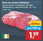 Brust vom irischen Weiderind im Netto Marken-Discount Prospekt Brust vom irischen Weiderind im aktuellen Netto Marken-Discount Prospekt für 1,29 €