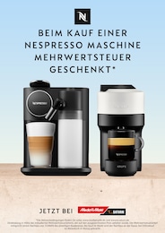 Nespresso Prospekt: "Beim Kauf einer Nespresso Maschine Mehrwertsteuer geschenkt", 1 Seite, 06.06.2024 - 10.06.2024