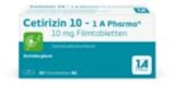 LINDA Premiumapotheke Vlotho - Cetirizin 10 - 1 A Pharma® 10 mg Filmtabletten Angebot im Prospekt Cetirizin 10 - 1 A Pharma® 10 mg Filmtabletten bei LINDA Premiumapotheke im Vlotho Prospekt für 2,30 €
