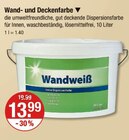 Wand- und Deckenfarbe Angebote von Wandweiß bei V-Markt Memmingen für 13,99 €