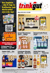 Trinkgut Discounter Prospekt der aktuellen Woche mit 12 Seiten, gültig von 08.12.2025 bis 13.12.2025, in Eschborn und Umgebung Aktueller Trinkgut Discounter Prospekt in Eschborn und Umgebung, "Aktuelle Angebote" mit 12 Seiten, 08.12.2025 - 13.12.2025