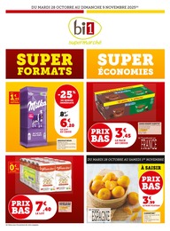 Catalogue Supermarchés de Bi1 à Andryes, avec 16 pages Prospectus Supermarchés de Bi1 à Andryes: "SUPER FORMATS : SUPER ÉCONOMIES", 16 pages, 28/10/2025 - 09/11/2025