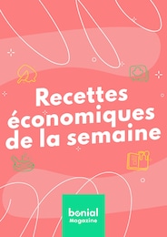 Prospectus Recettes "Recettes économiques de la semaine", 1 page, 01/07/2022 - 30/09/2022