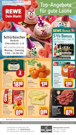 Aktueller REWE Prospekt mit Hackfleisch, "Dein Markt", Seite 1